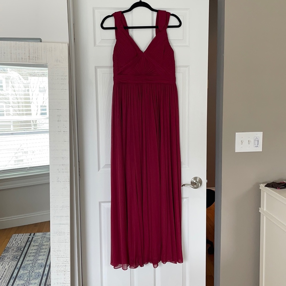 Burgundy Red Azazie Bridesmaid Dress